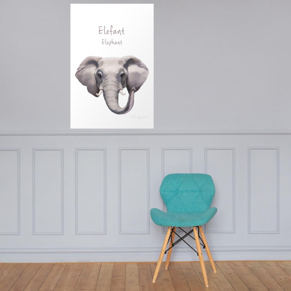 Elefant - Poster für Kinder 61x91 cm artlia