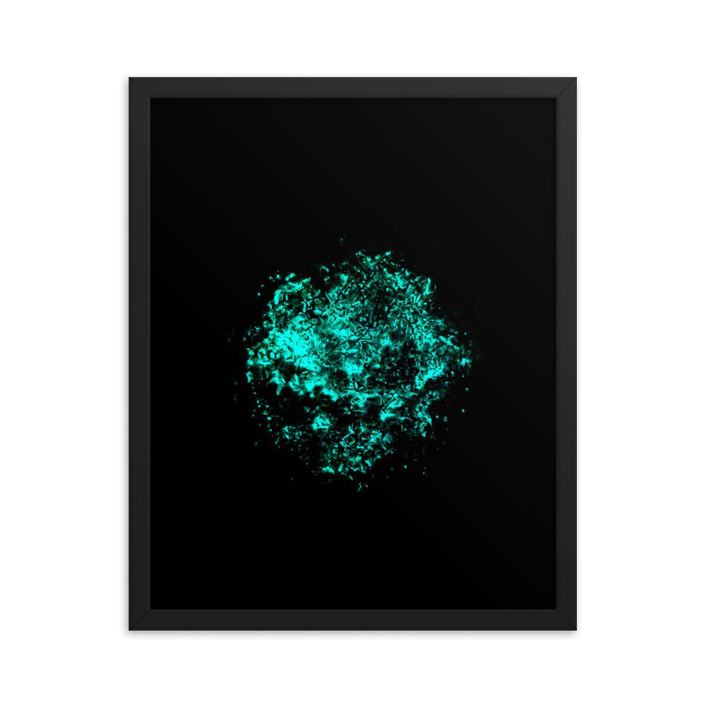 Emerald Planet - Poster im Rahmen Schwarz / 41x51 cm artlia