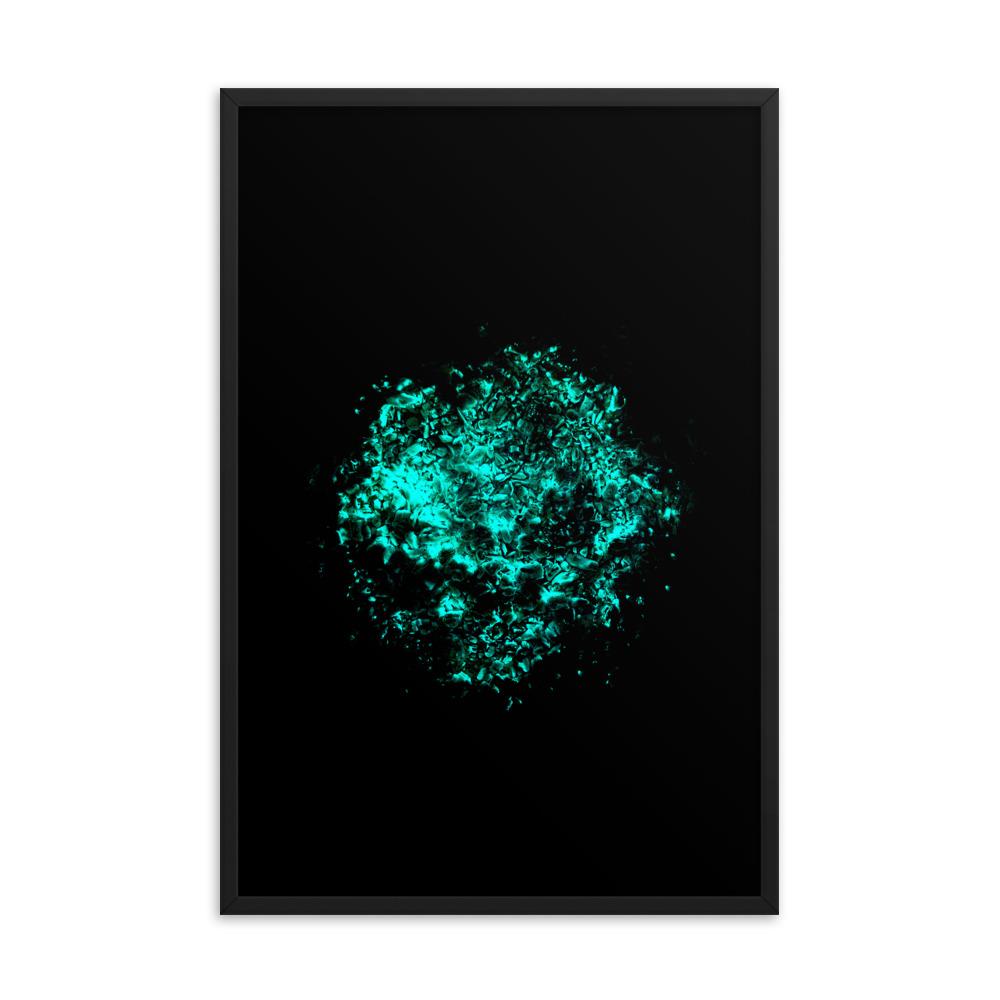Emerald Planet - Poster im Rahmen Schwarz / 61x91 cm artlia
