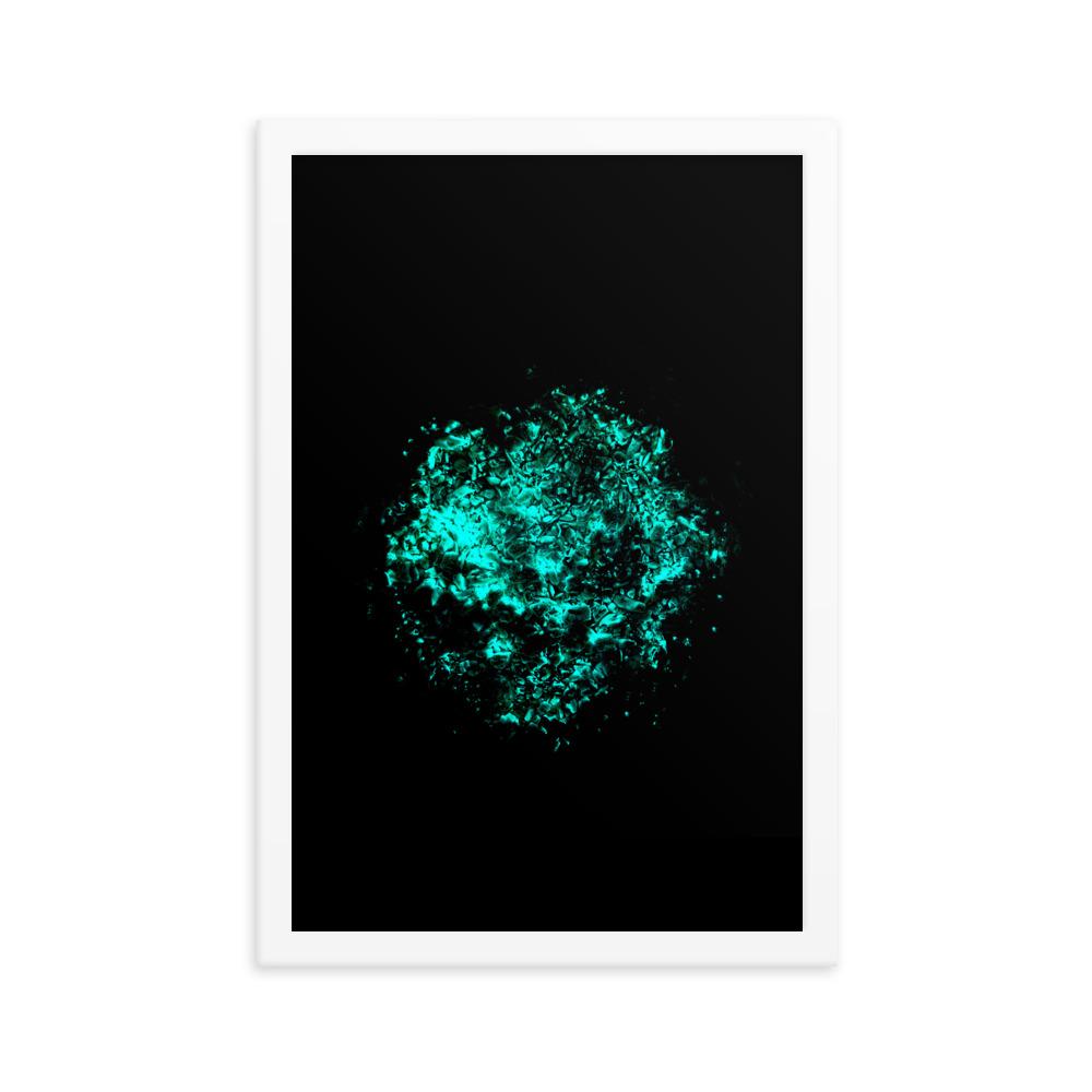 Emerald Planet - Poster im Rahmen Weiß / 30x45 cm artlia