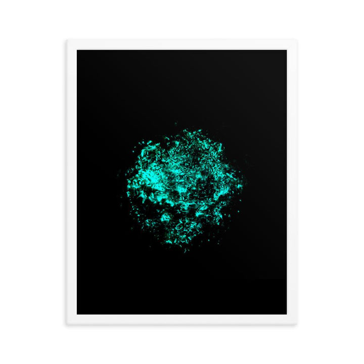 Emerald Planet - Poster im Rahmen Weiß / 41x51 cm artlia