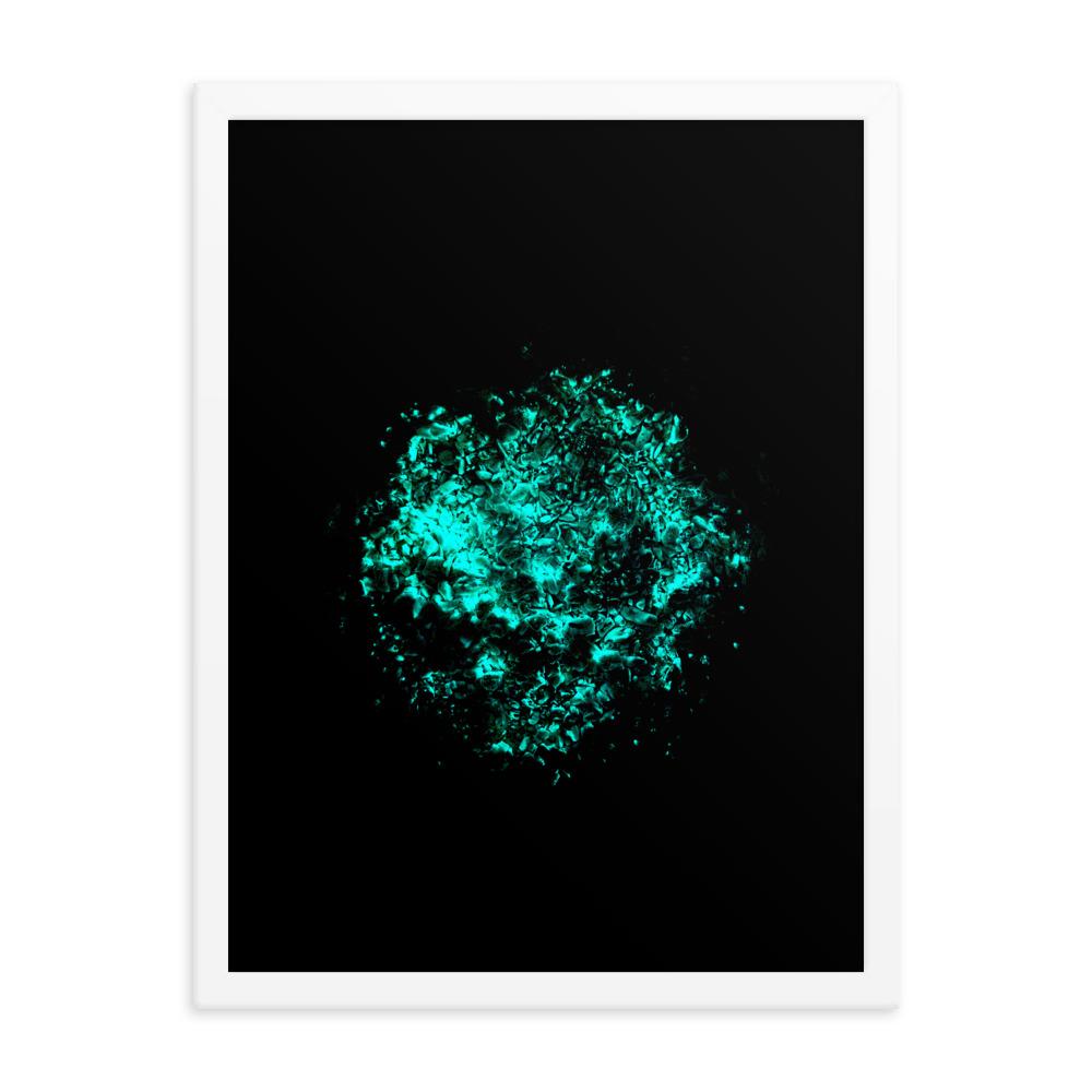 Emerald Planet - Poster im Rahmen Weiß / 30x41 cm artlia