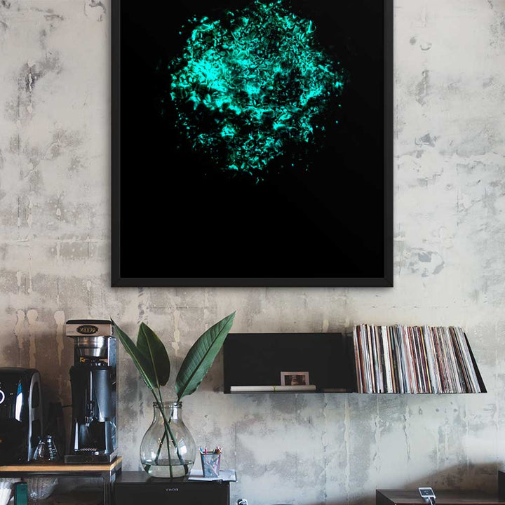 Emerald Planet - Poster im Rahmen artlia