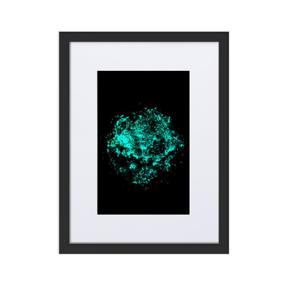 Emerald Planet - Poster im Rahmen mit Passepartout Schwarz / 30×40 cm artlia
