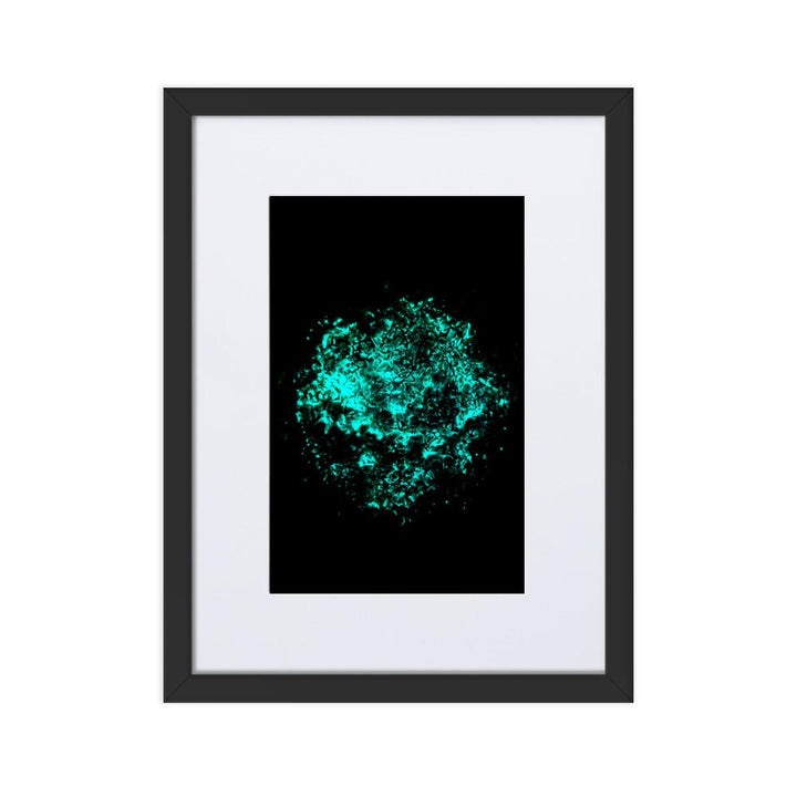 Emerald Planet - Poster im Rahmen mit Passepartout Schwarz / 30×40 cm artlia