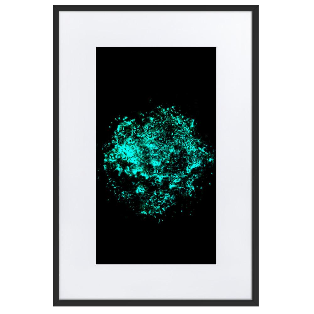 Emerald Planet - Poster im Rahmen mit Passepartout Schwarz / 61×91 cm artlia