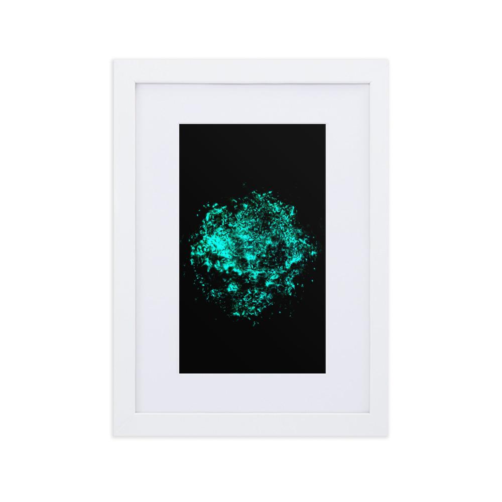 Emerald Planet - Poster im Rahmen mit Passepartout Weiß / 21×30 cm artlia