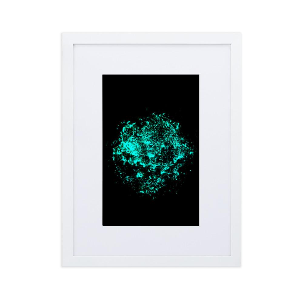 Emerald Planet - Poster im Rahmen mit Passepartout Weiß / 30×40 cm artlia