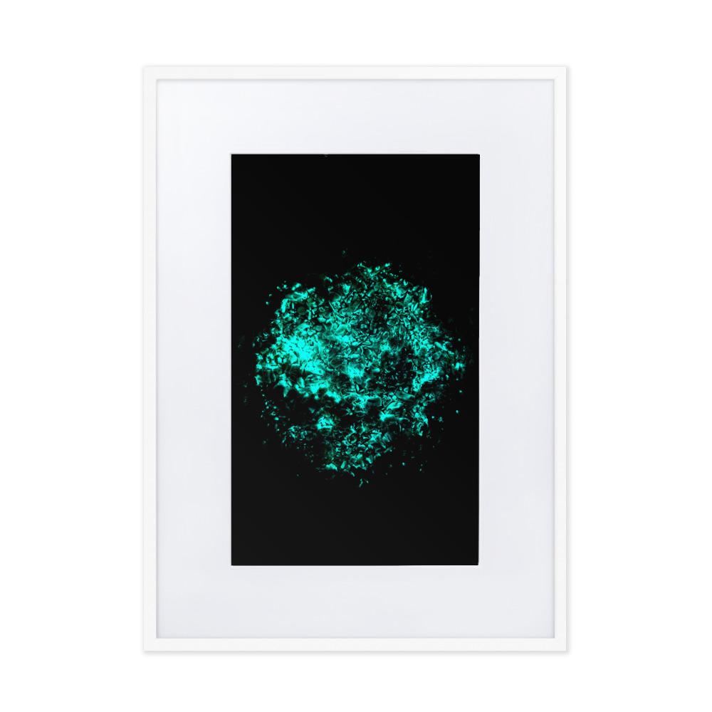 Emerald Planet - Poster im Rahmen mit Passepartout Weiß / 50×70 cm artlia