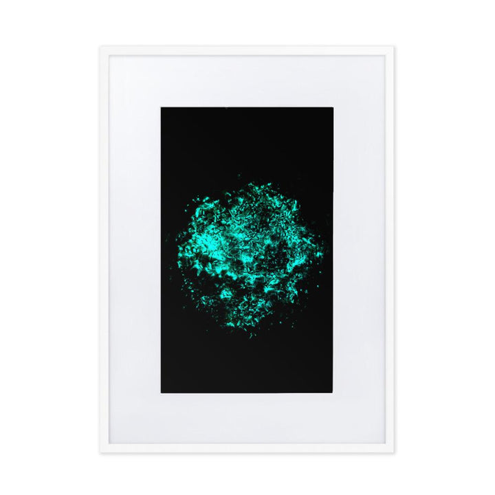Emerald Planet - Poster im Rahmen mit Passepartout Weiß / 50×70 cm artlia