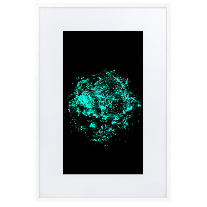 Emerald Planet - Poster im Rahmen mit Passepartout Weiß / 61×91 cm artlia