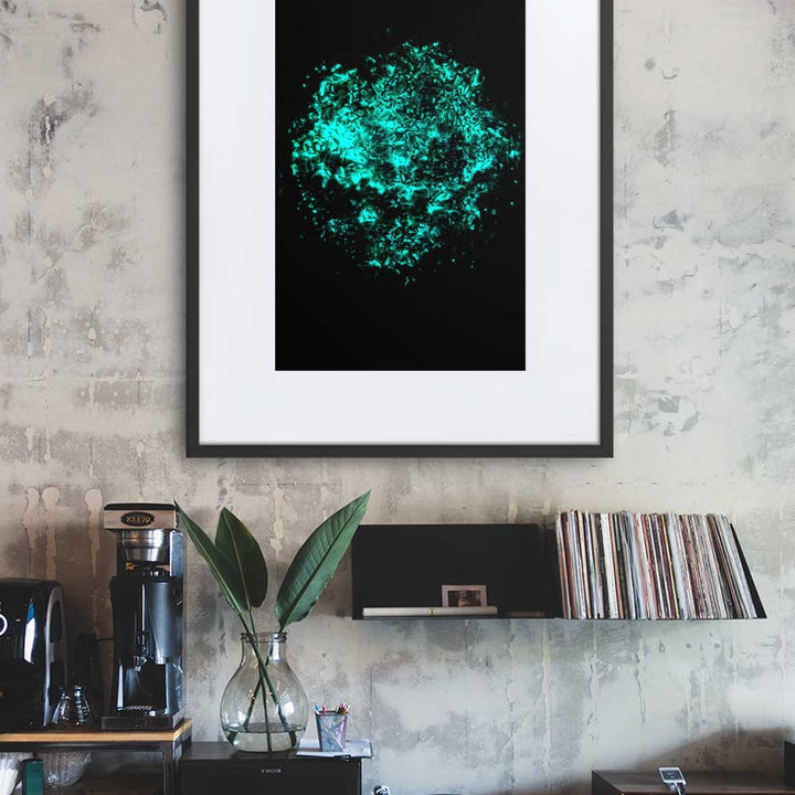 Emerald Planet - Poster im Rahmen mit Passepartout artlia