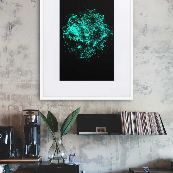 Emerald Planet - Poster im Rahmen mit Passepartout artlia