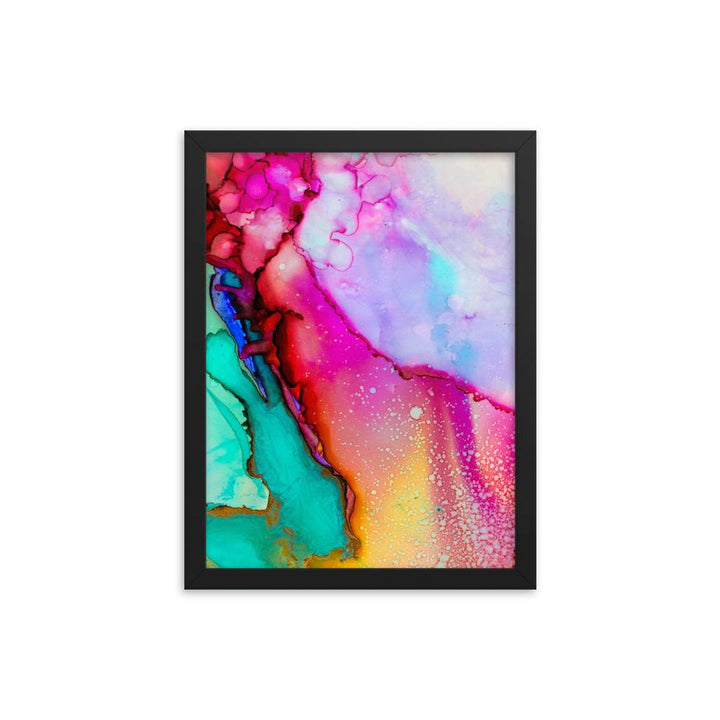 Farbenspiel - Poster im Rahmen schwarz / 30x41 cm artlia
