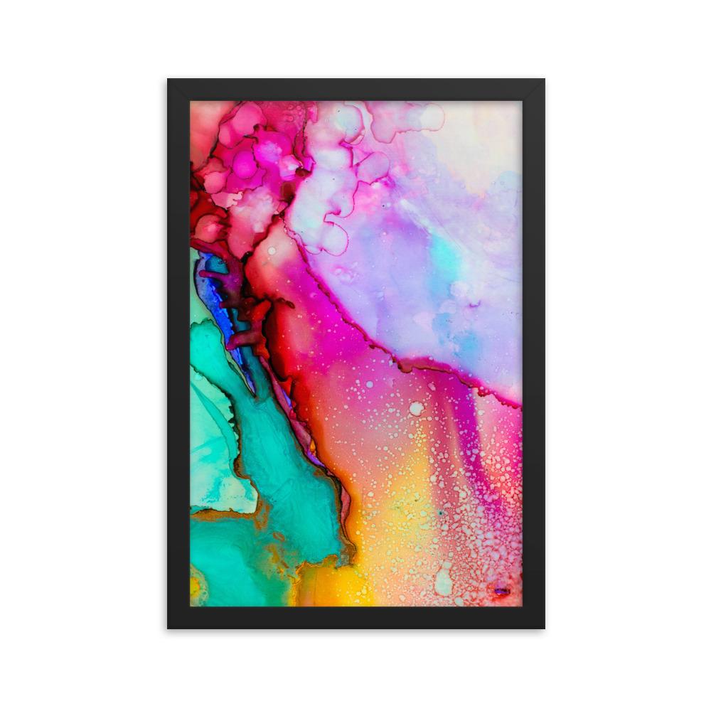 Farbenspiel - Poster im Rahmen schwarz / 30x45 cm artlia