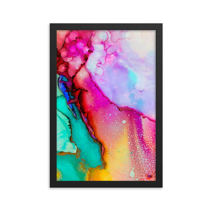 Farbenspiel - Poster im Rahmen schwarz / 30x45 cm artlia
