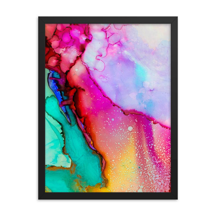 Farbenspiel - Poster im Rahmen schwarz / 46x61 cm artlia