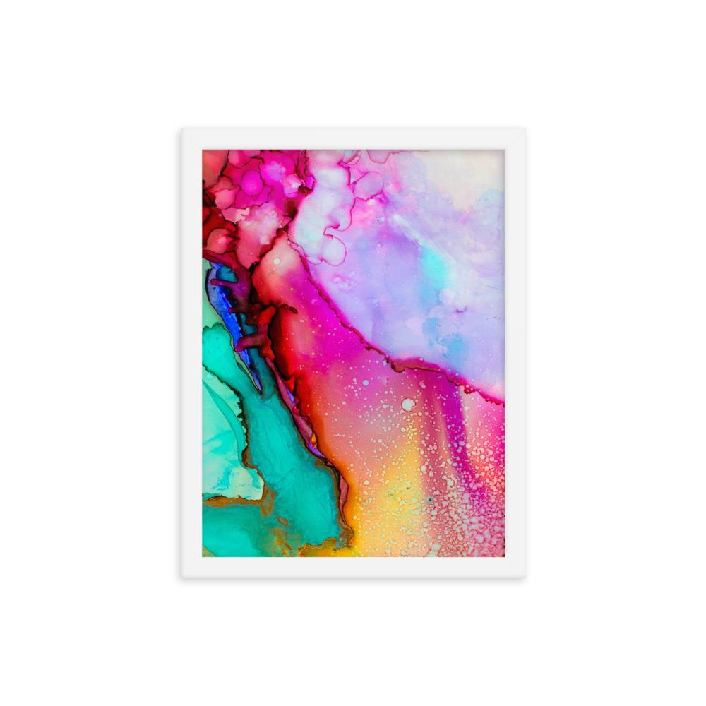 Farbenspiel - Poster im Rahmen weiß / 30x41 cm artlia
