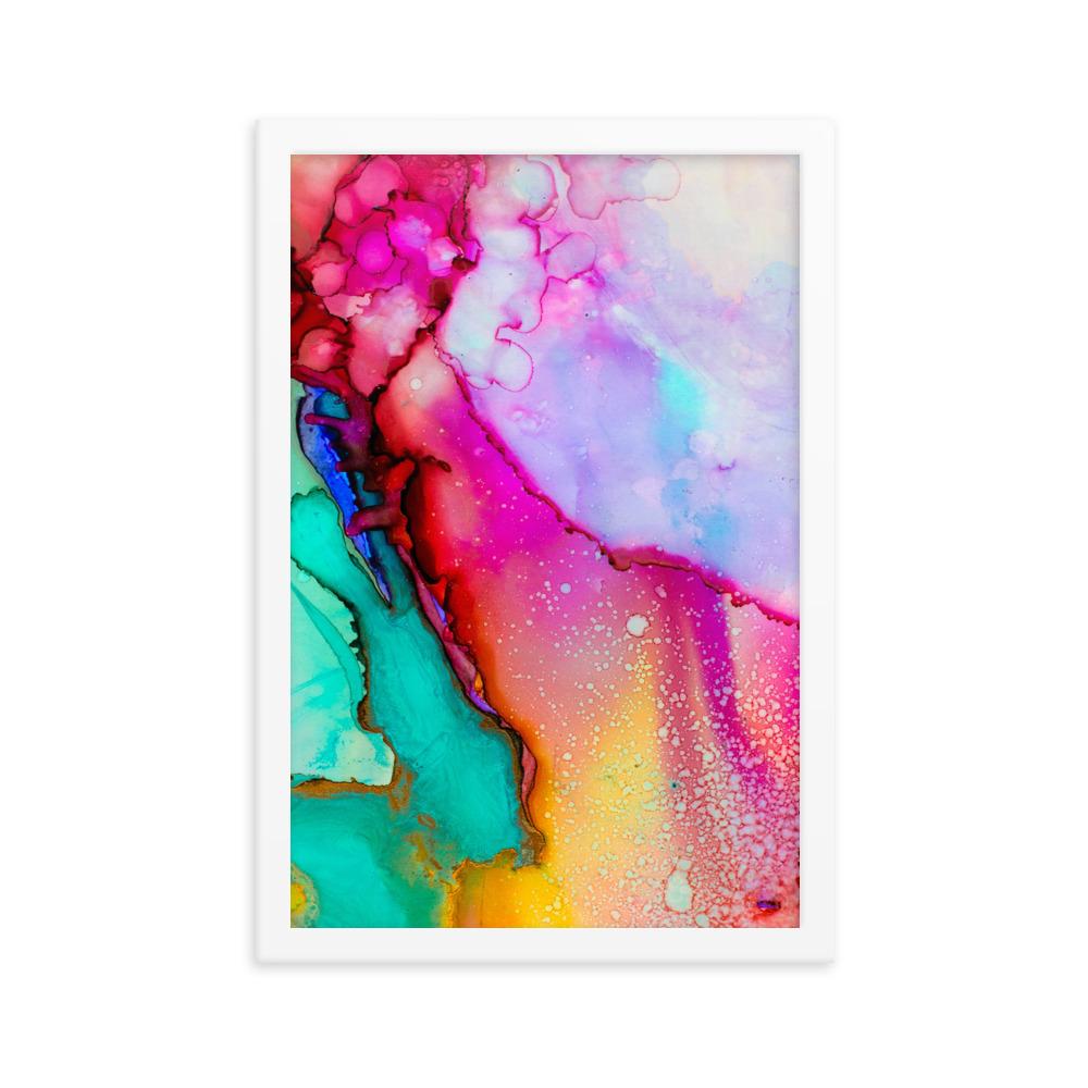 Farbenspiel - Poster im Rahmen weiß / 30x45 cm artlia
