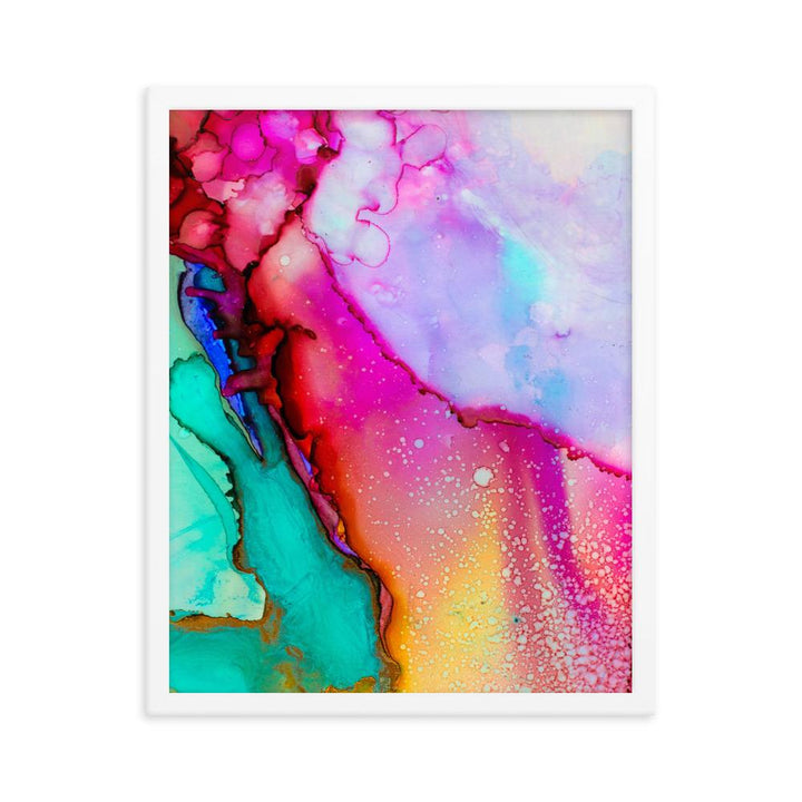 Farbenspiel - Poster im Rahmen weiß / 41x51 cm artlia