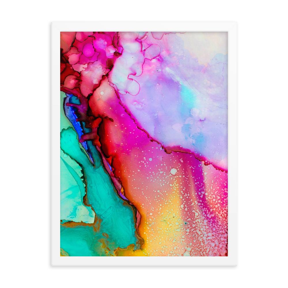 Farbenspiel - Poster im Rahmen weiß / 46x61 cm artlia