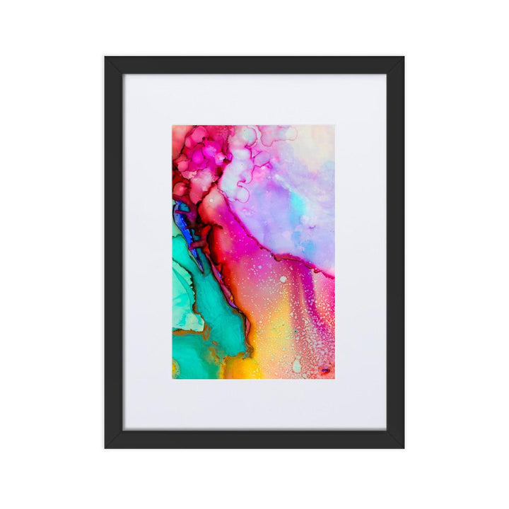 Farbenspiel - Poster im Rahmen mit Passepartout schwarz / 30×40 cm artlia