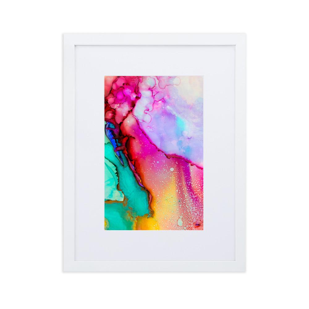 Farbenspiel - Poster im Rahmen mit Passepartout weiß / 30×40 cm artlia