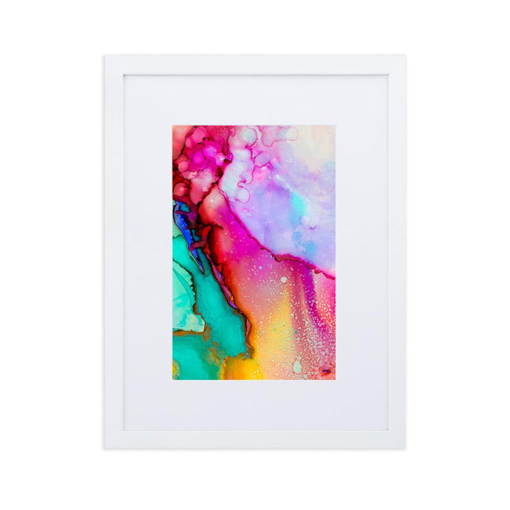 Farbenspiel - Poster im Rahmen mit Passepartout weiß / 30×40 cm artlia