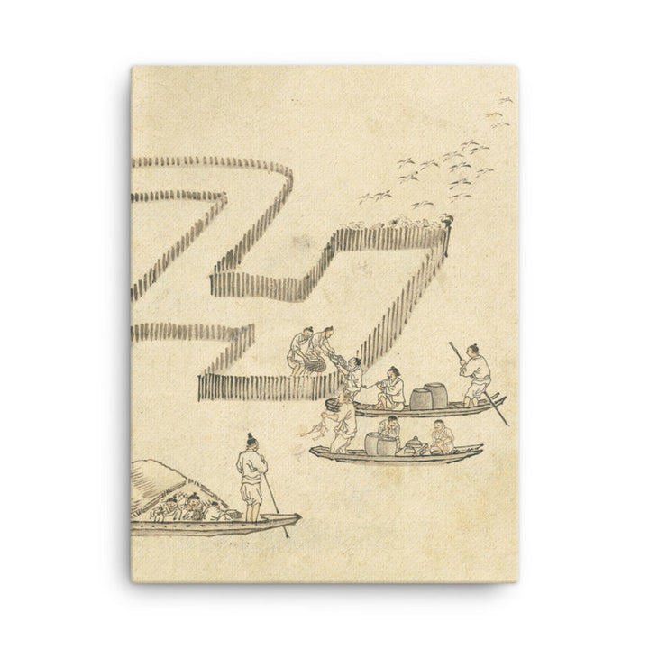 Fischfang, Kim Hong-do - Leinwand 30x41 cm artlia