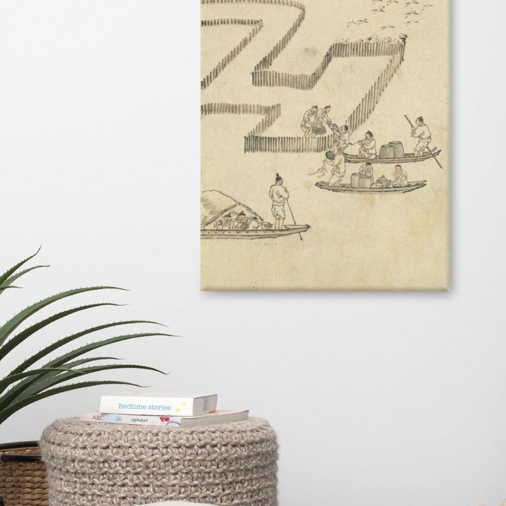 Fischfang, Kim Hong-do - Leinwand artlia