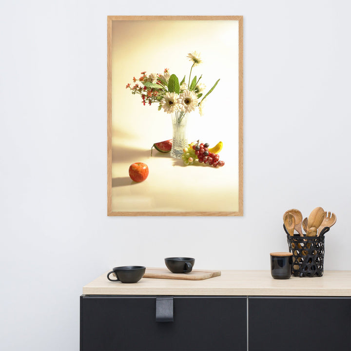 Flower Vase - Poster im Rahmen artlia