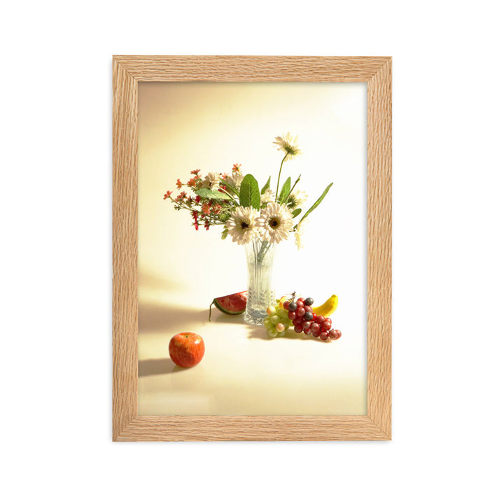 Flower Vase - Poster im Rahmen Oak / 21×30 cm artlia