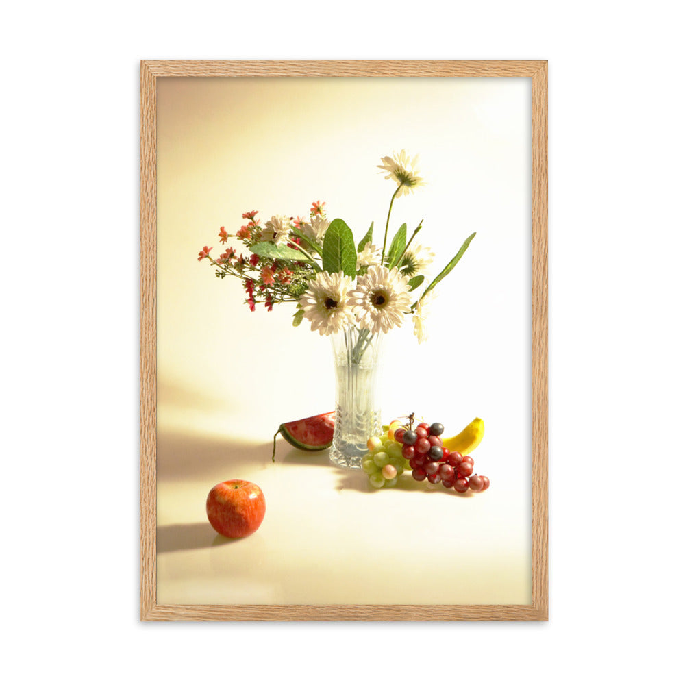 Flower Vase - Poster im Rahmen Oak / 50×70 cm artlia