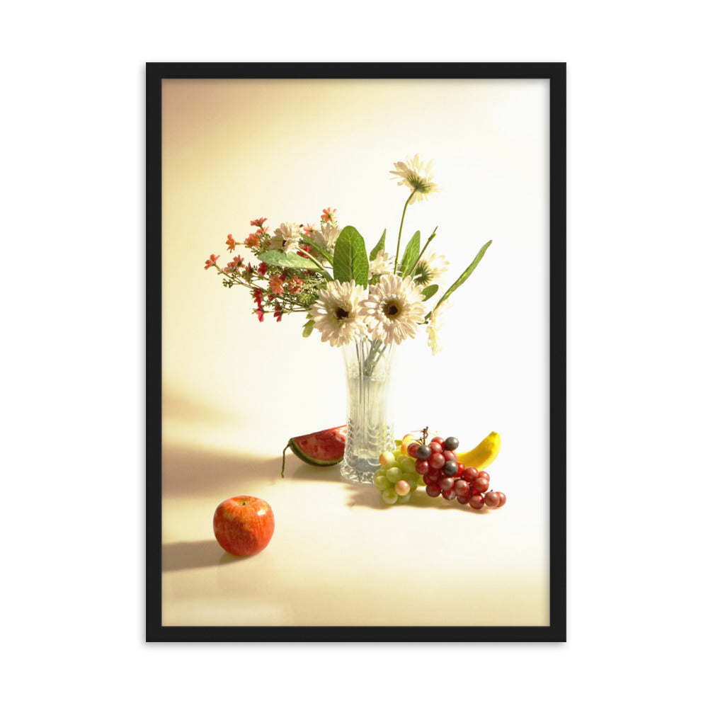 Flower Vase - Poster im Rahmen Schwarz / 50×70 cm artlia