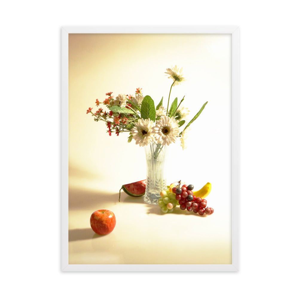 Flower Vase - Poster im Rahmen Weiß / 50×70 cm artlia