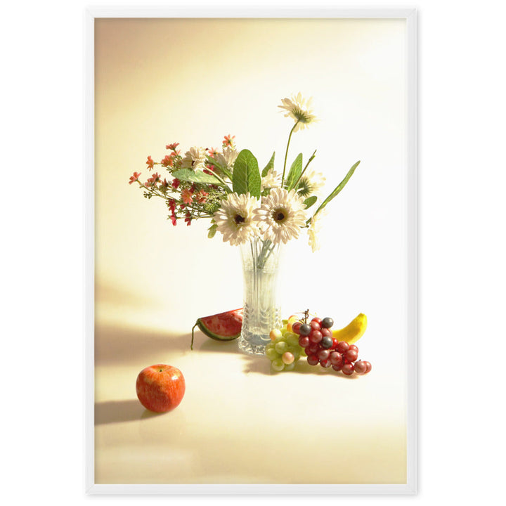 Flower Vase - Poster im Rahmen Weiß / 61×91 cm artlia