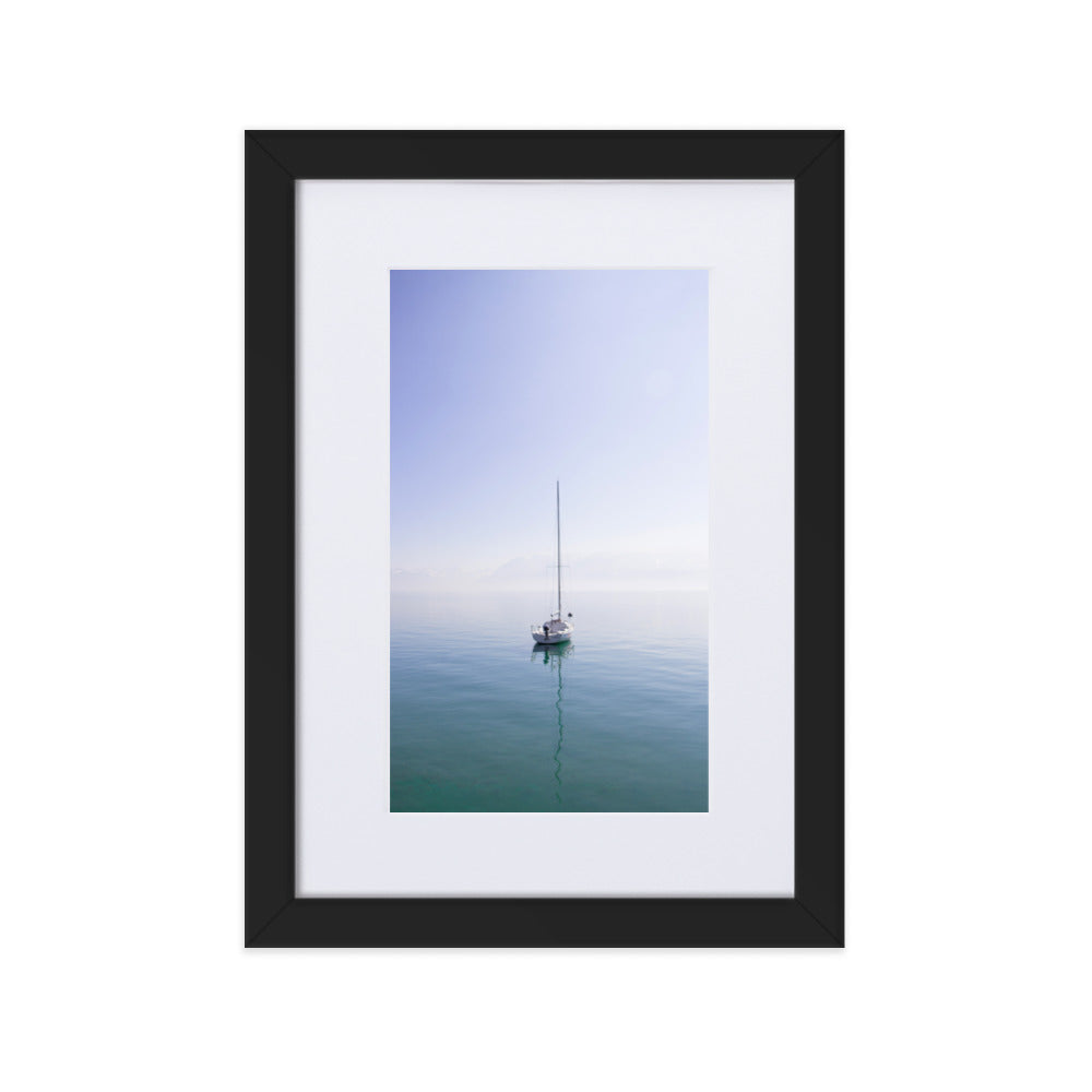 Forward - Poster im Rahmen mit Passepartout Schwarz / 21×30 cm artlia