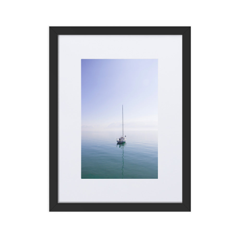 Forward - Poster im Rahmen mit Passepartout Schwarz / 30×40 cm artlia