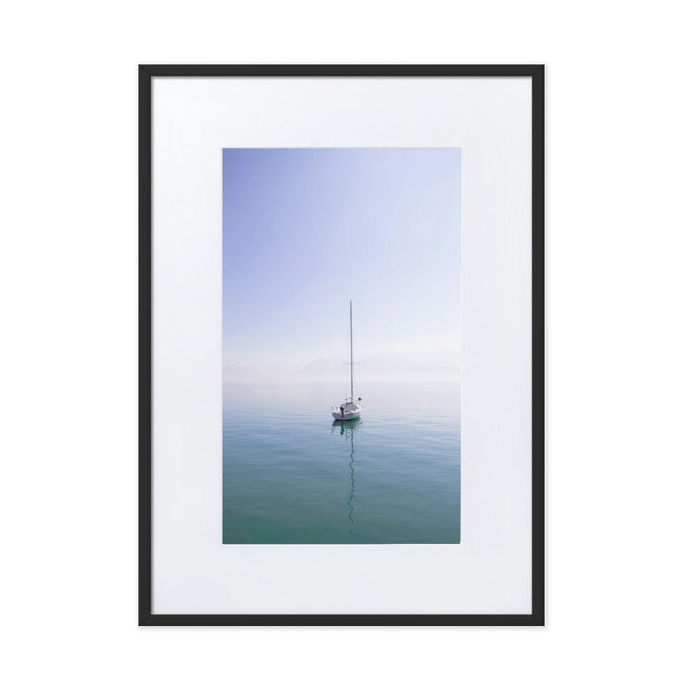 Forward - Poster im Rahmen mit Passepartout Schwarz / 50×70 cm artlia