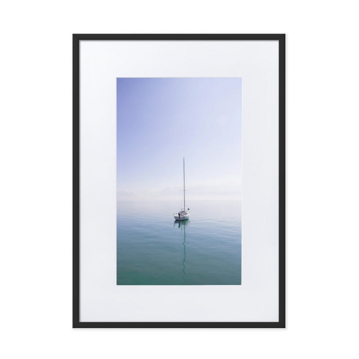 Forward - Poster im Rahmen mit Passepartout Schwarz / 50×70 cm artlia