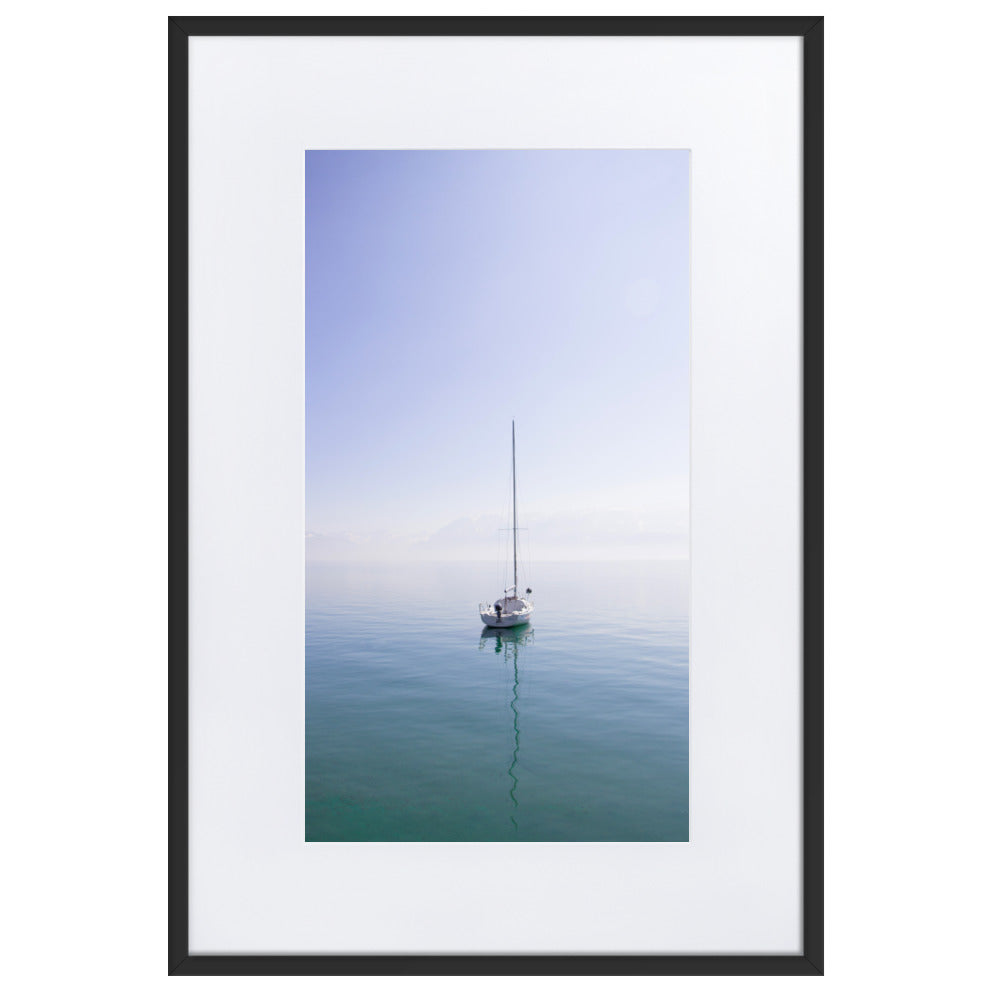 Forward - Poster im Rahmen mit Passepartout Schwarz / 61×91 cm artlia