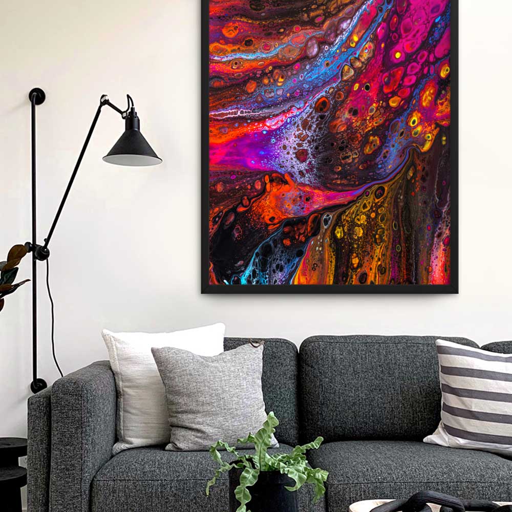 Fractal Abstract 01 - Poster im Rahmen artlia