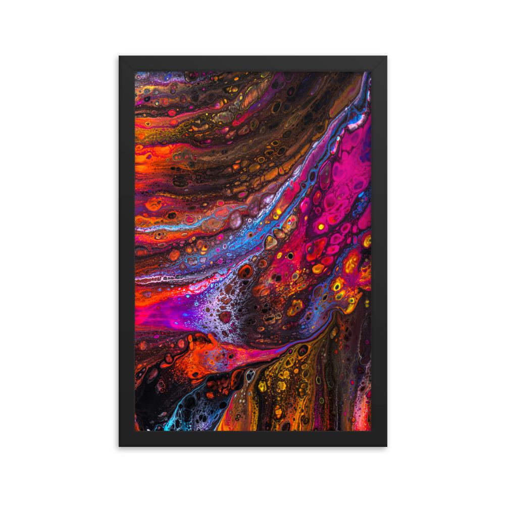 Fractal Abstract 01 - Poster im Rahmen Schwarz / 30x45 cm artlia