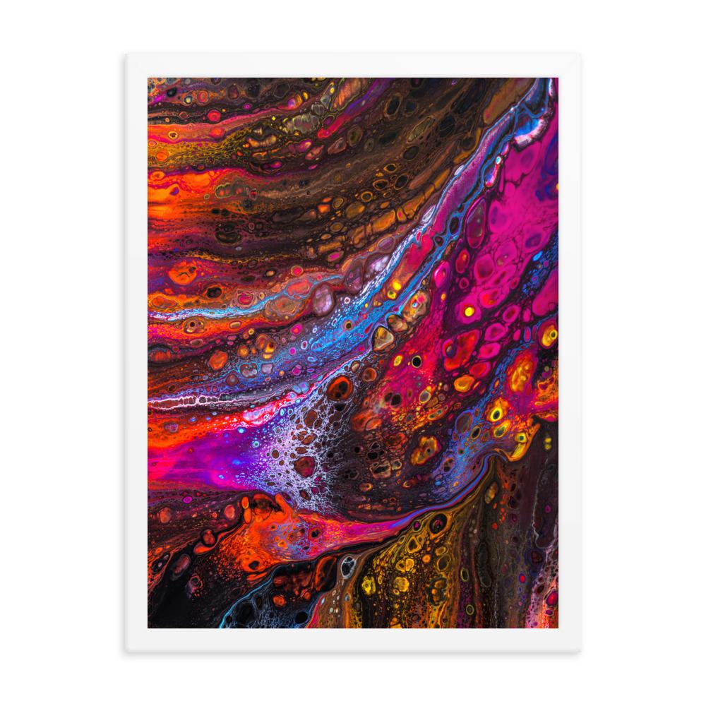 Fractal Abstract 01 - Poster im Rahmen Weiß / 30x41 cm artlia