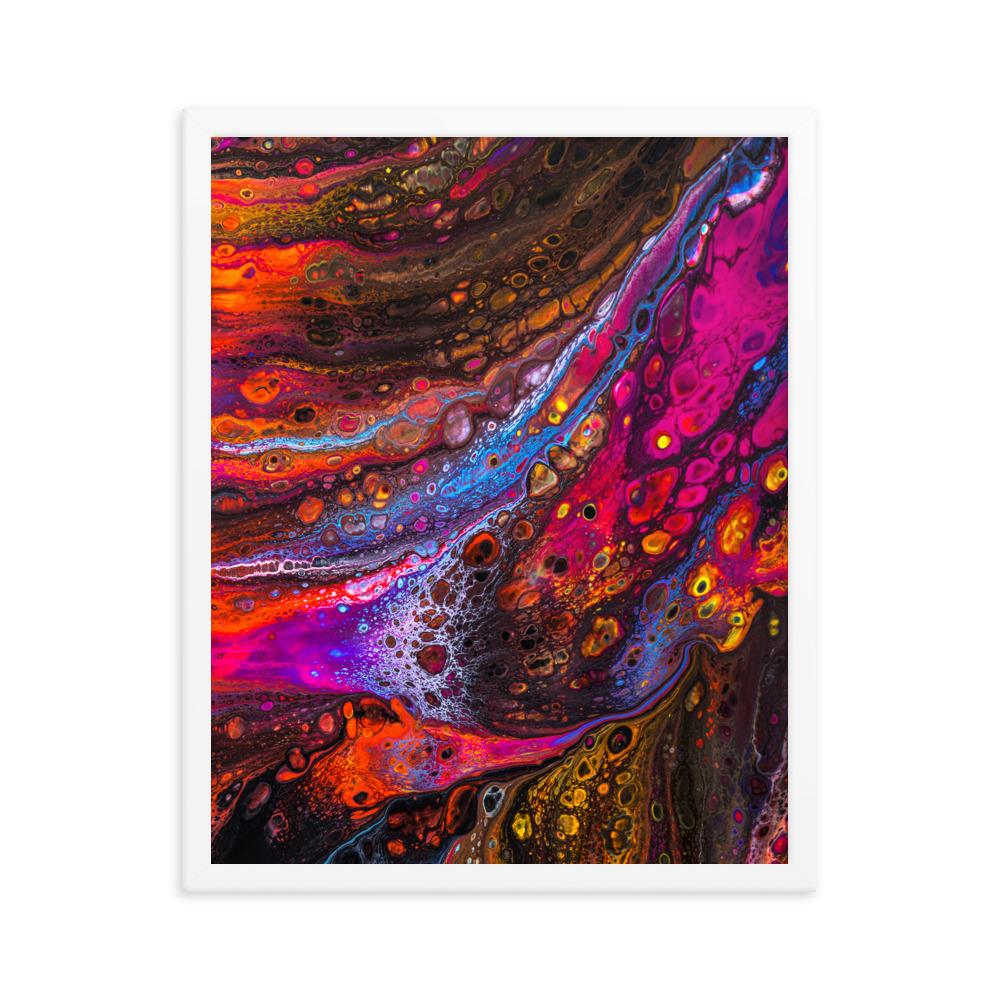 Fractal Abstract 01 - Poster im Rahmen Weiß / 41x51 cm artlia