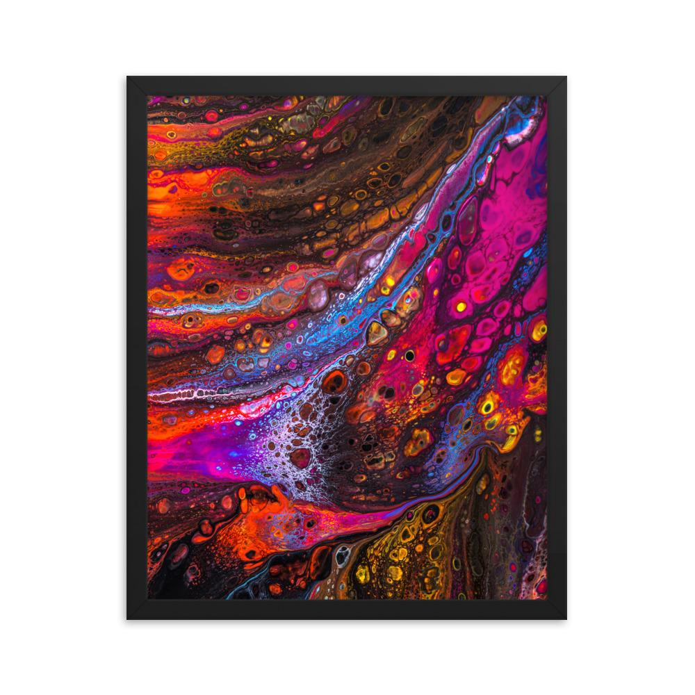 Fractal Abstract 01 - Poster im Rahmen Schwarz / 41x51 cm artlia