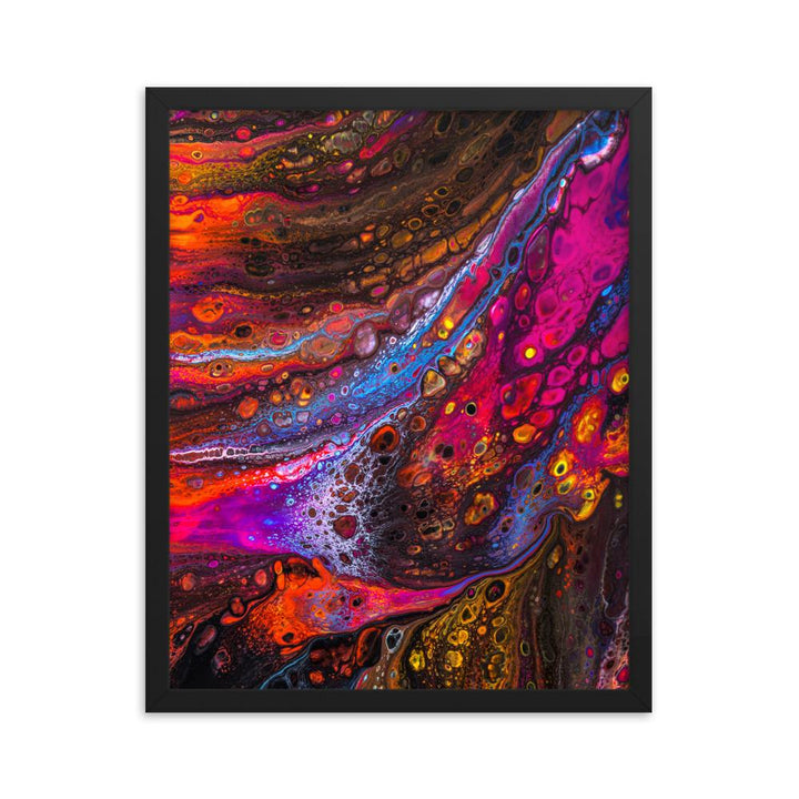 Fractal Abstract 01 - Poster im Rahmen Schwarz / 41x51 cm artlia