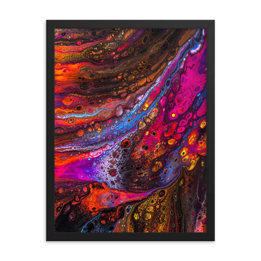 Fractal Abstract 01 - Poster im Rahmen Schwarz / 30x41 cm artlia