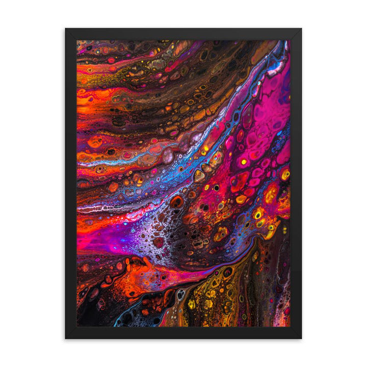 Fractal Abstract 01 - Poster im Rahmen Schwarz / 30x41 cm artlia