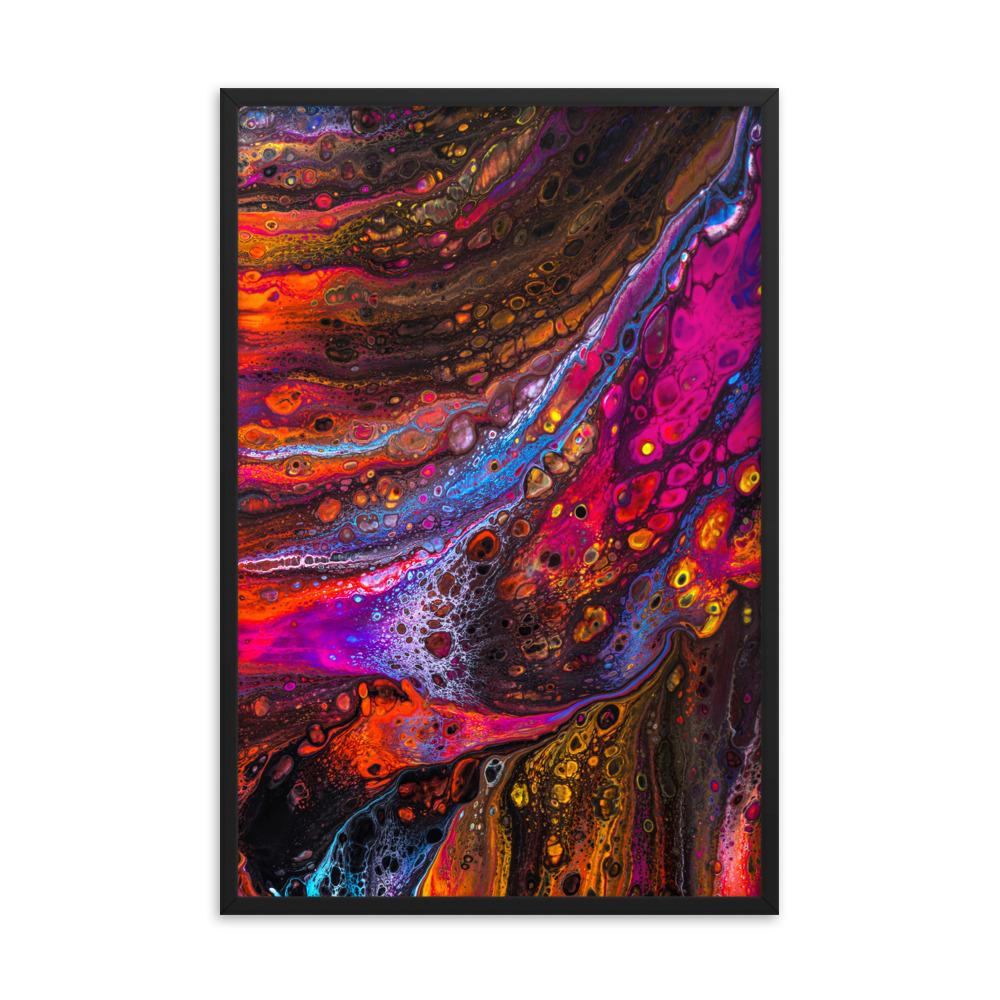 Fractal Abstract 01 - Poster im Rahmen Schwarz / 61x91 cm artlia